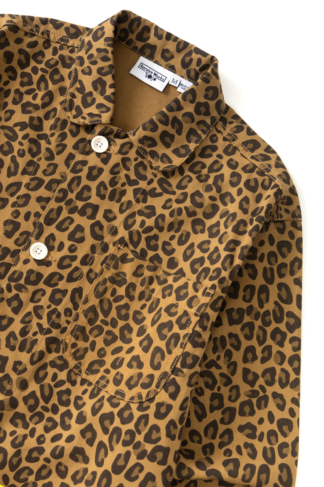 Patterned Easy Chef Shirt - Brown Leopard