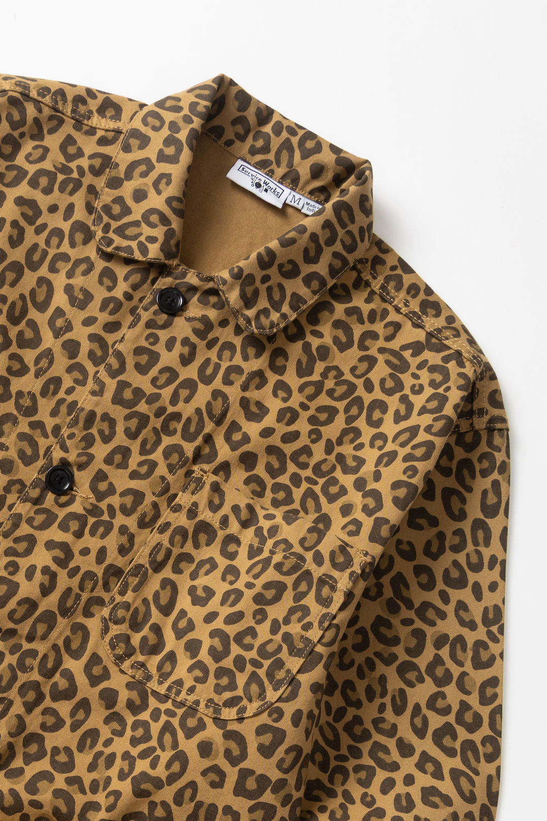 Patterned Easy Chef Shirt - Brown Leopard