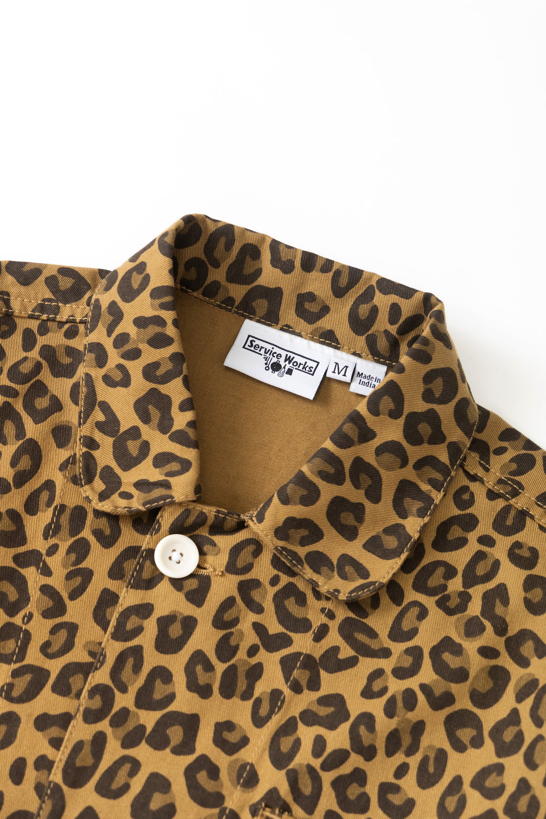 Patterned Easy Chef Shirt - Brown Leopard