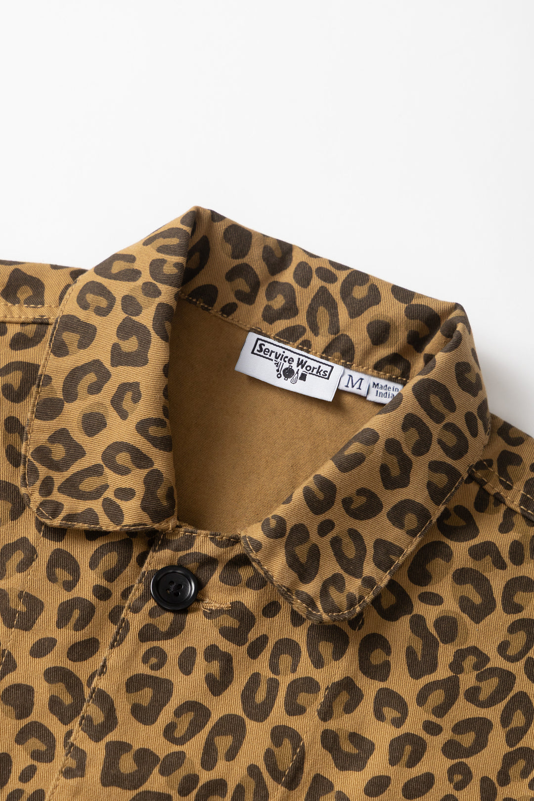 Patterned Easy Chef Shirt - Brown Leopard
