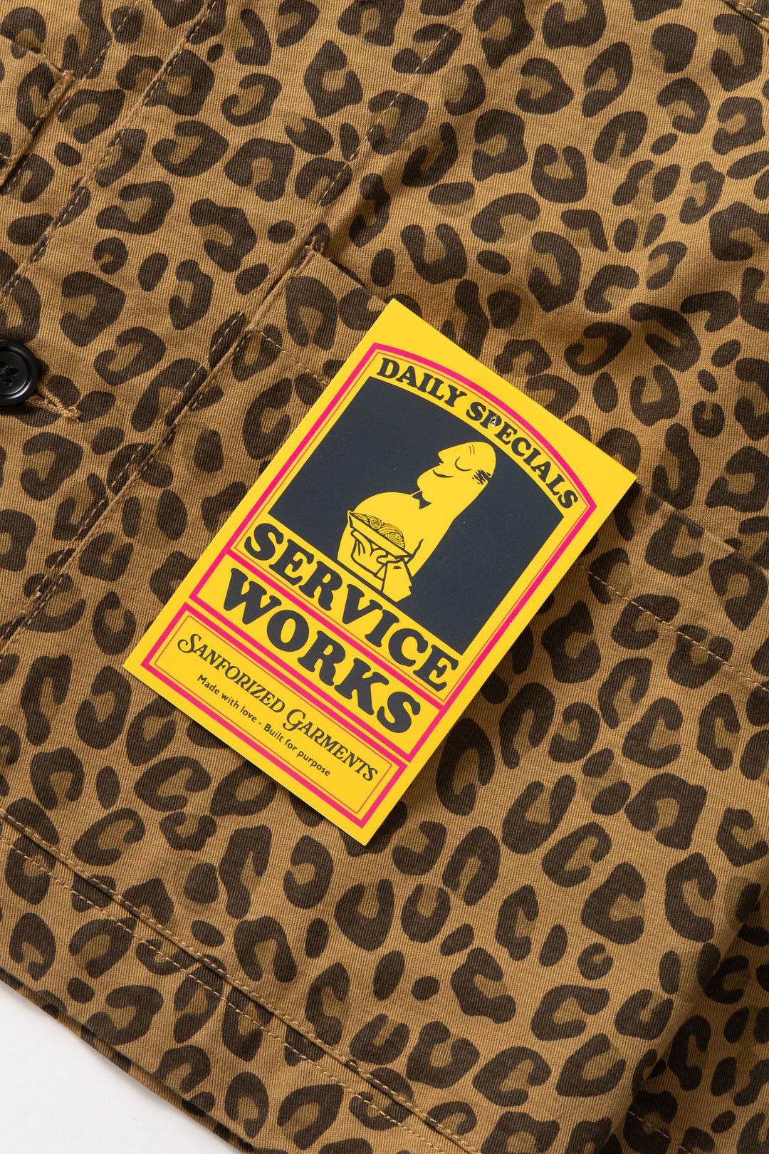 Patterned Easy Chef Shirt - Brown Leopard
