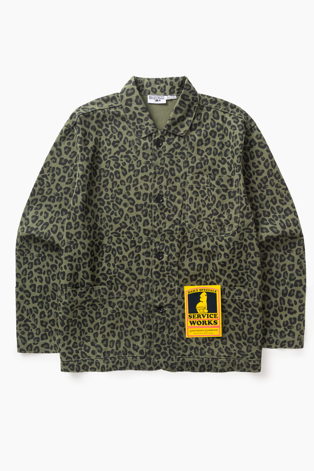 Patterned Easy Chef Shirt - Green Leopard