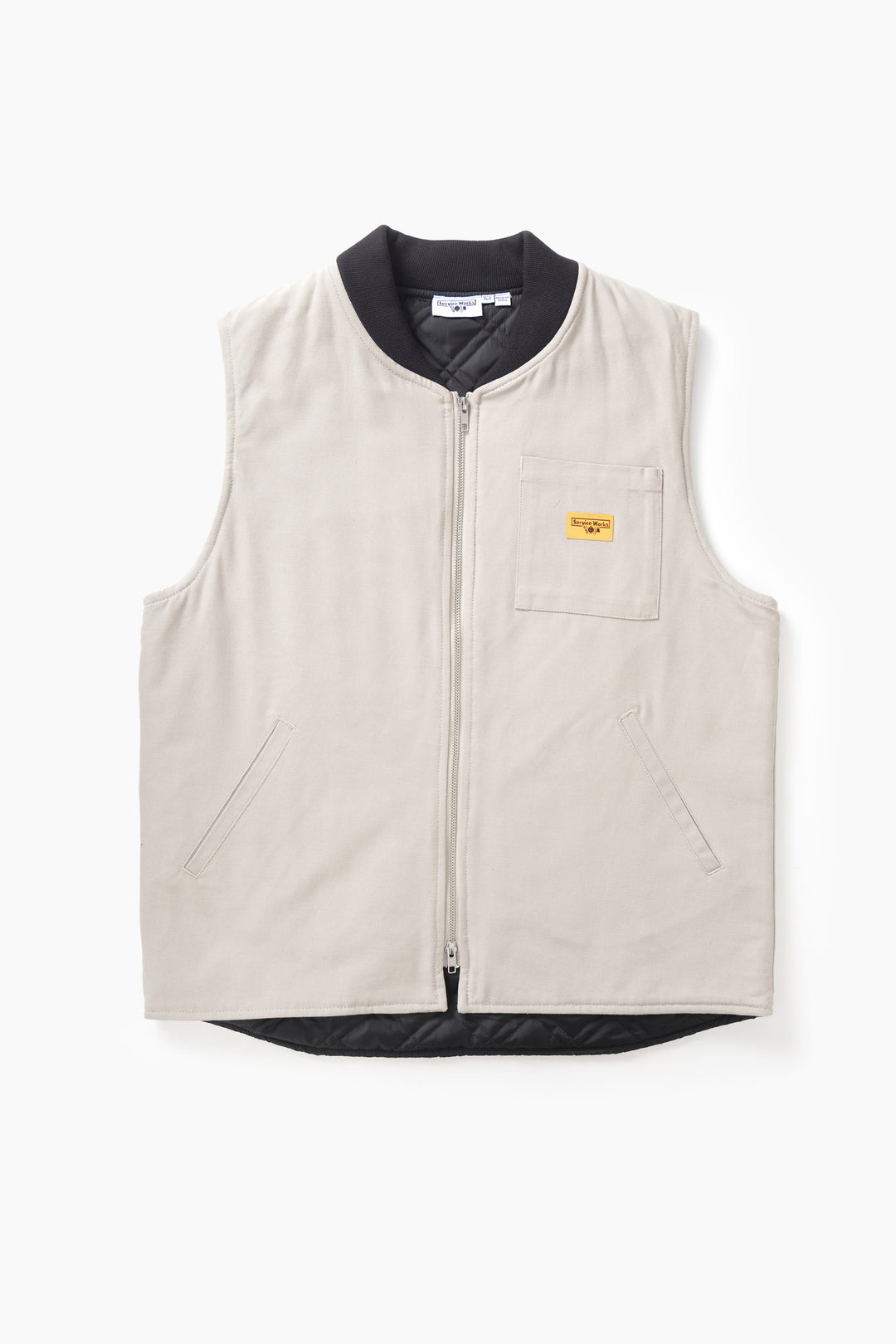 Padded Work Vest Jacket - Stone