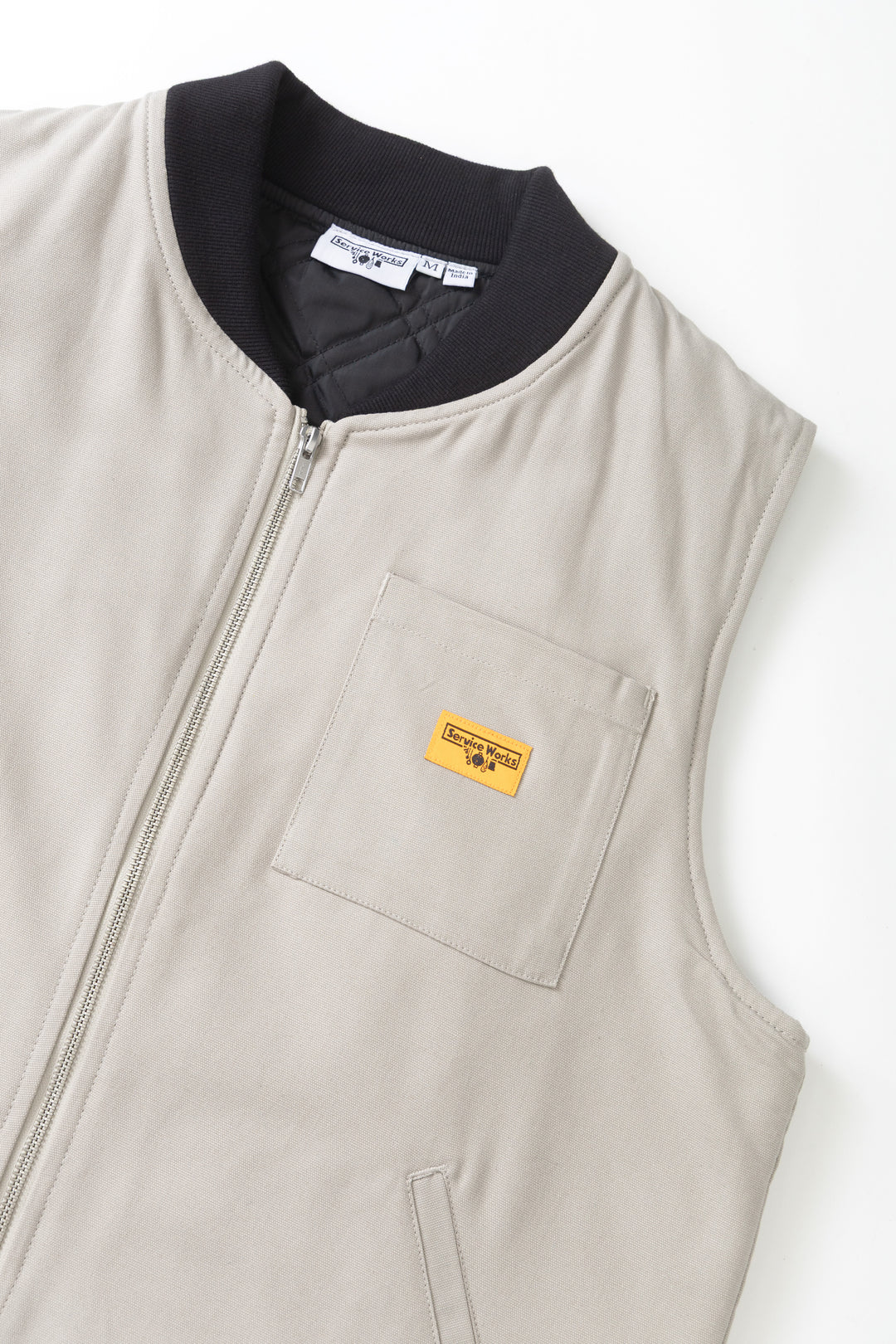 Padded Work Vest Jacket - Stone
