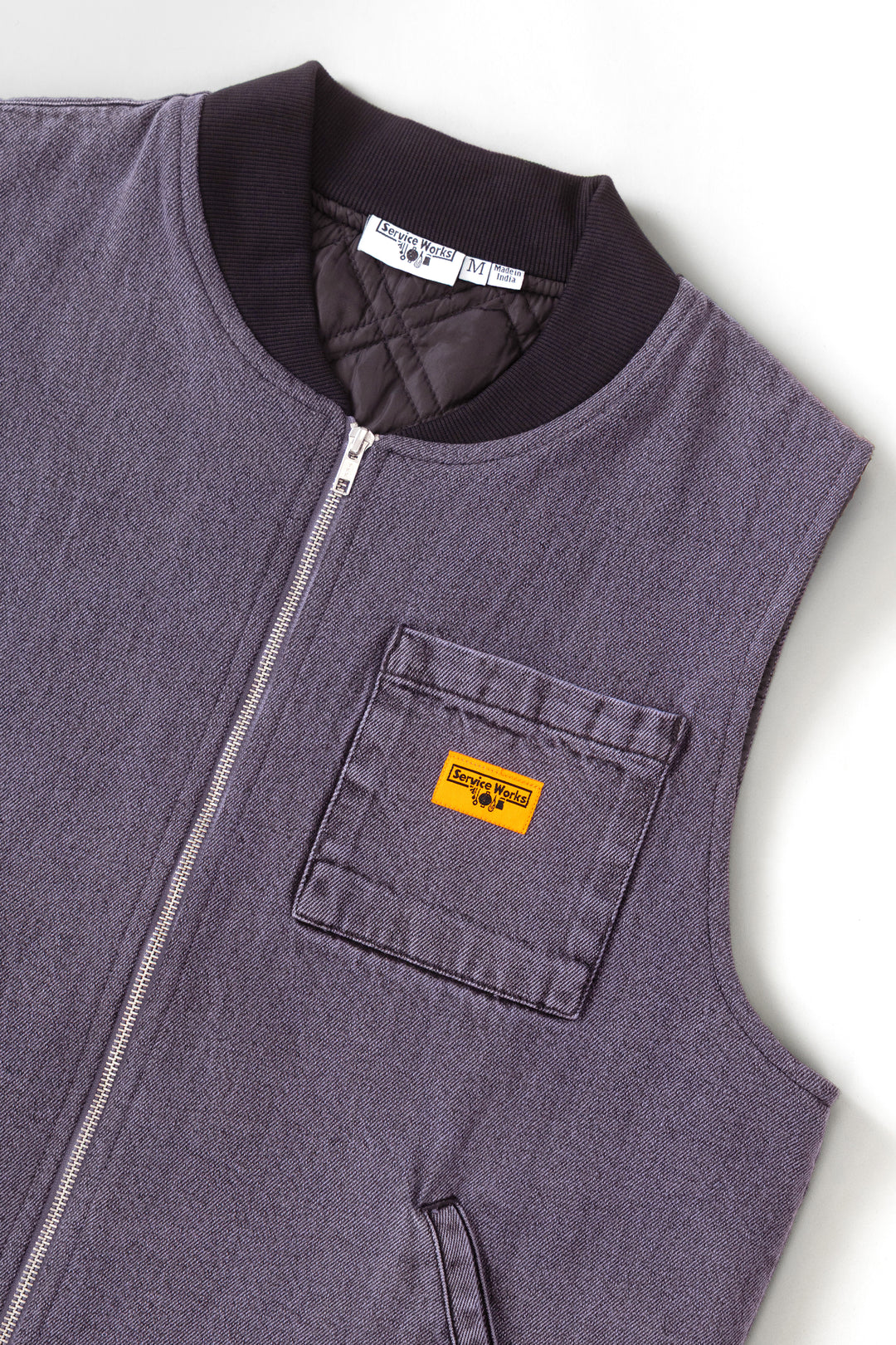 Over-Dyed Work Vest - Mauve