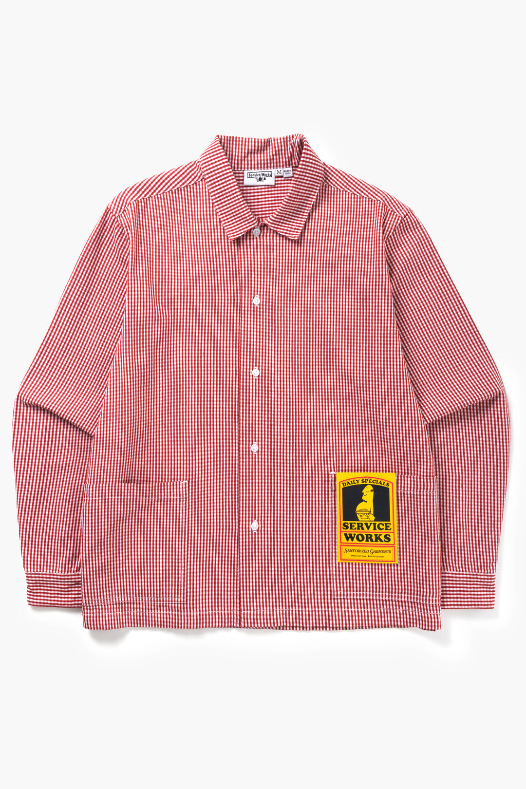Gingham Waiter Shirt - Red