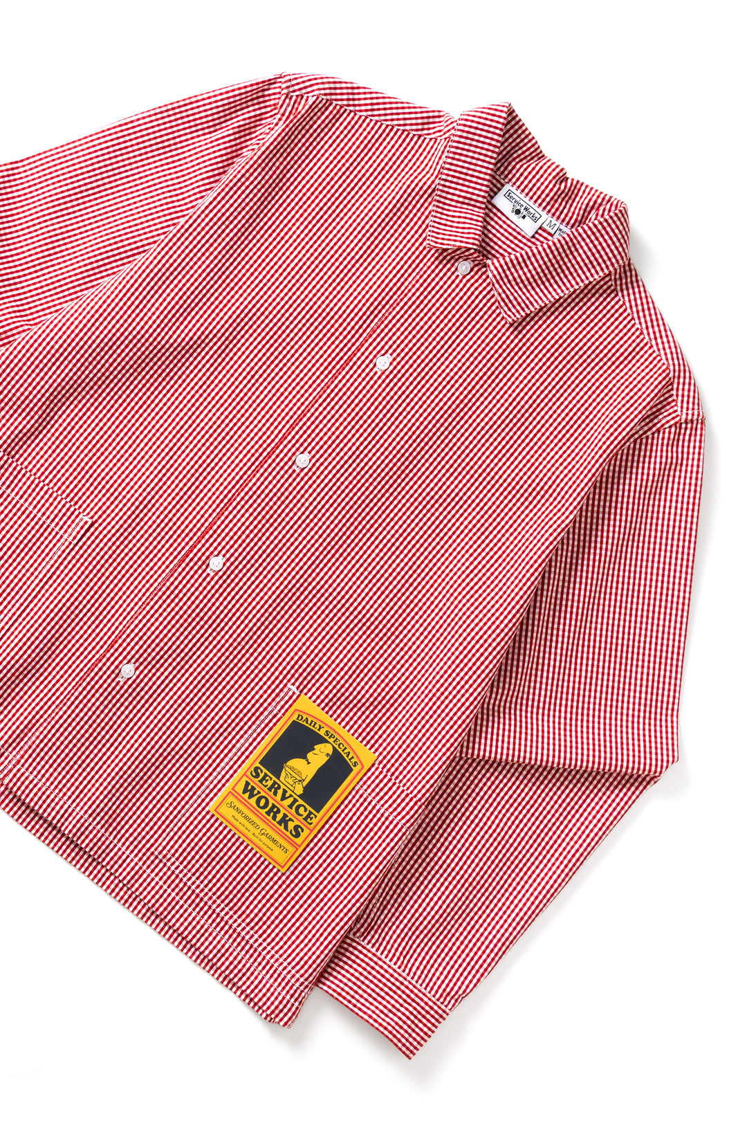 Gingham Waiter Shirt - Red