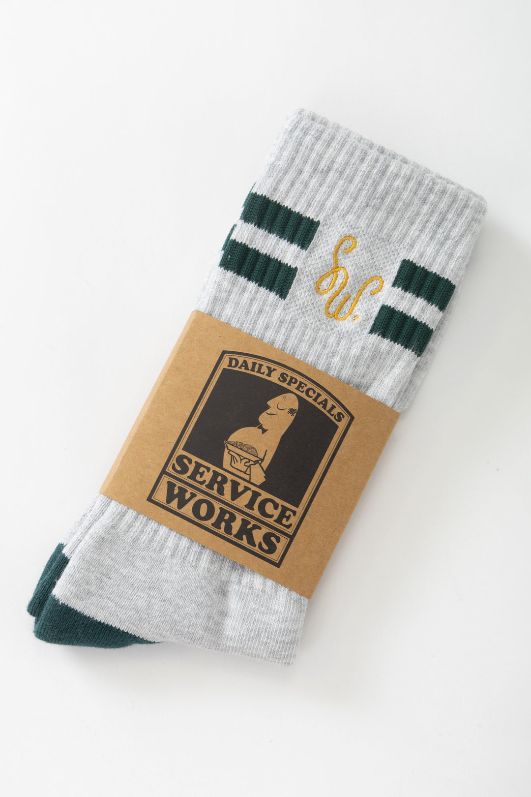 Monogram Socks - Heather Grey