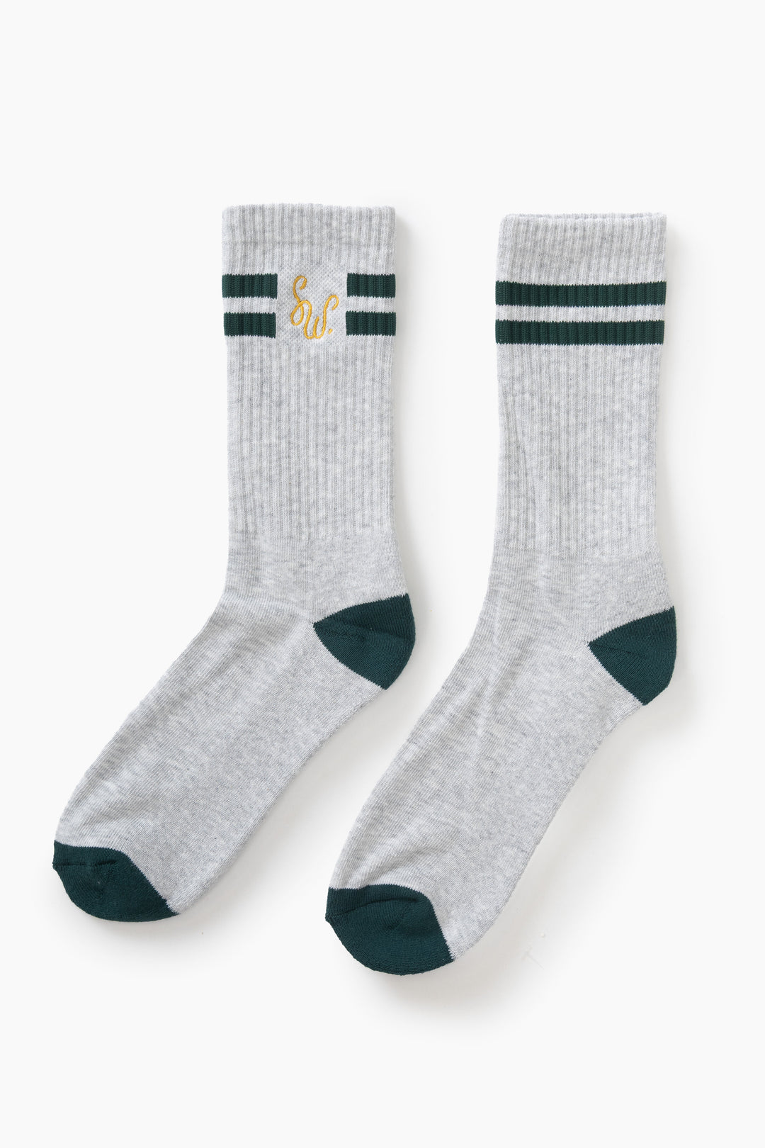 Monogram Socks - Heather Grey