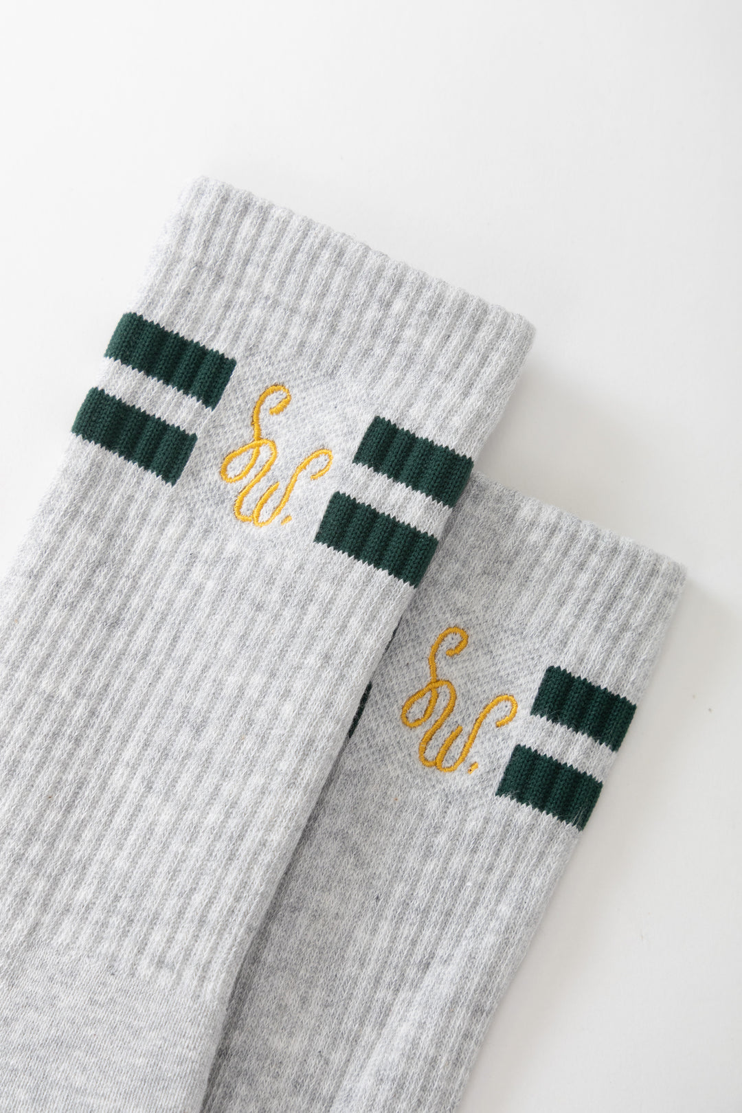 Monogram Socks - Heather Grey