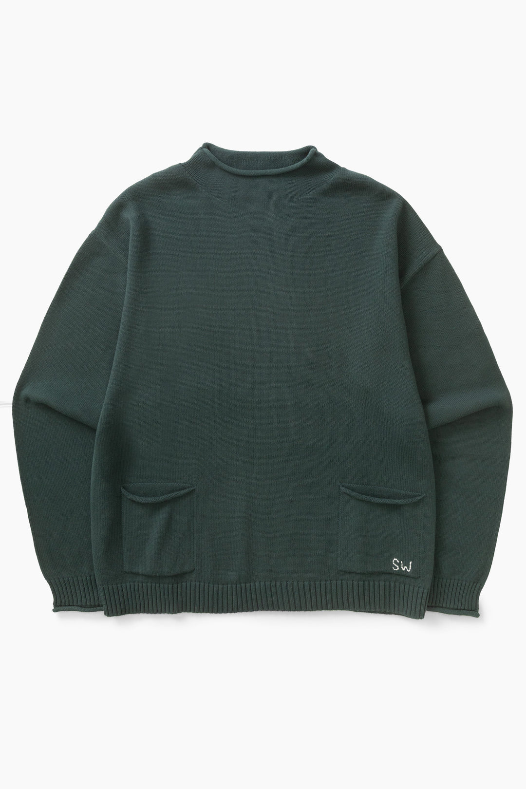 Mock Smock Sweater - Forest