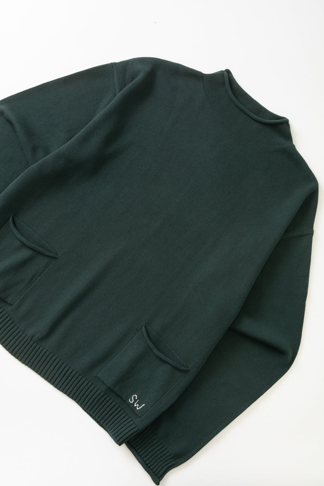 Mock Smock Sweater - Forest