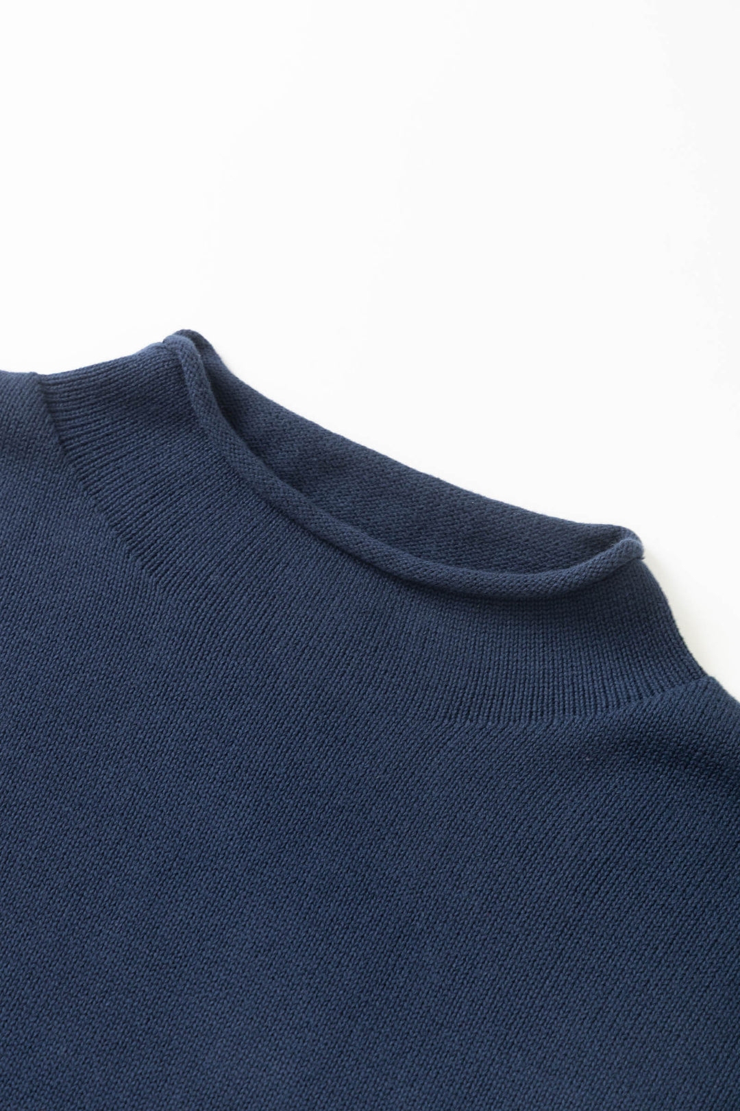 Mock Smock Sweater - Navy