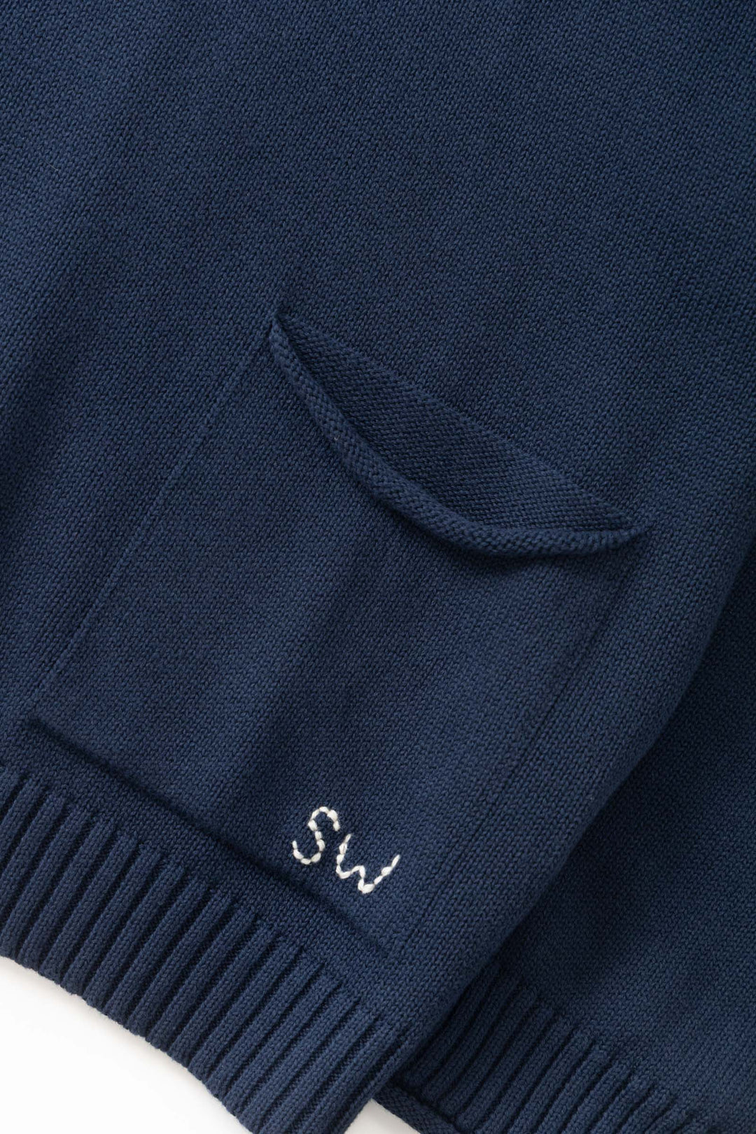 Mock Smock Sweater - Navy