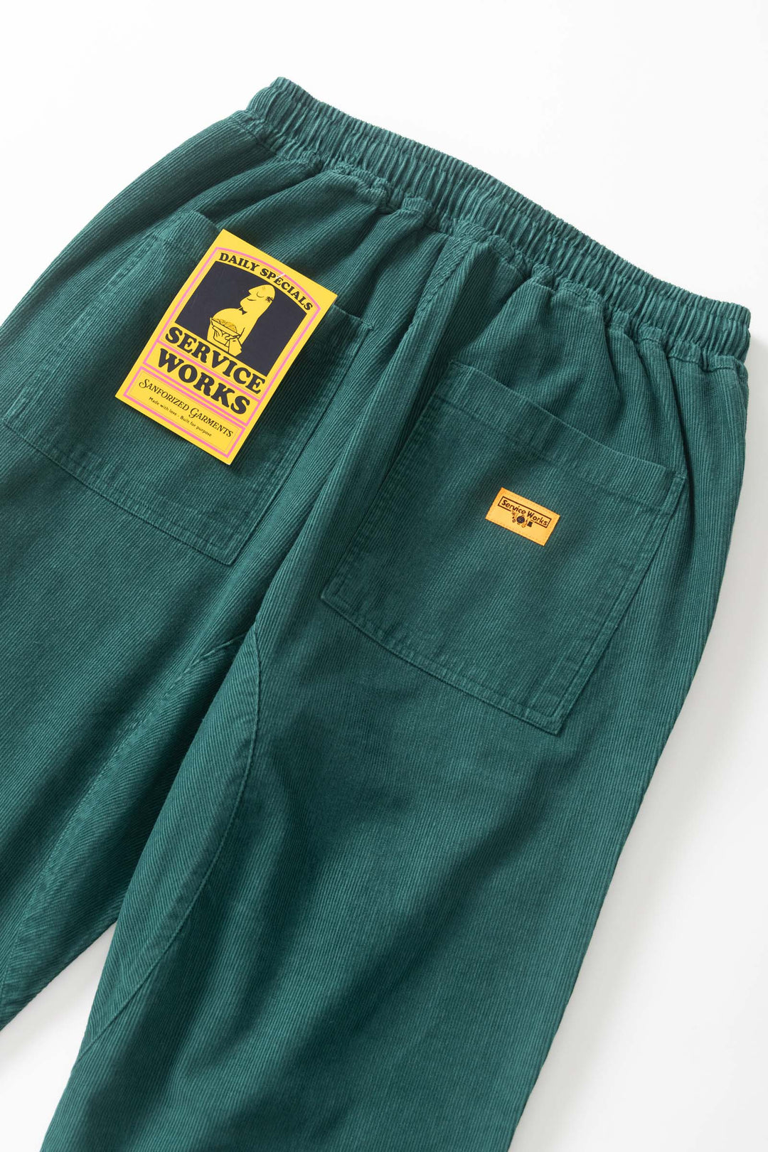 Fine Cord Chef Pants - Green