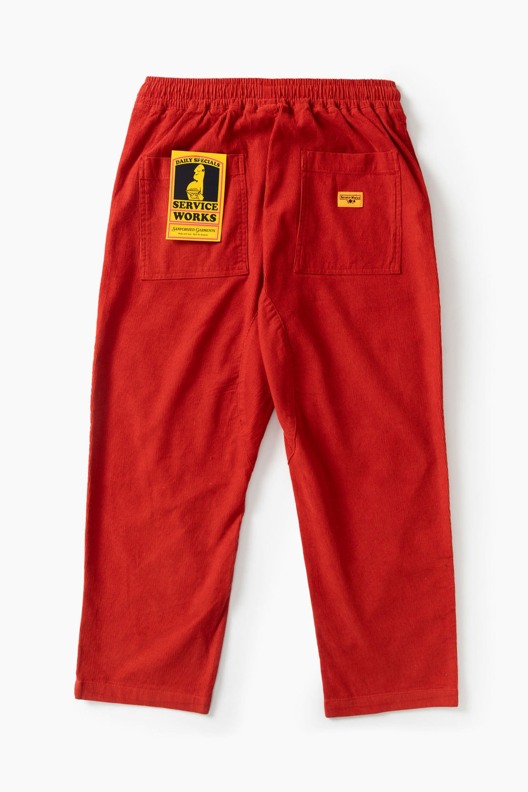 Fine Cord Chef Pants - Red