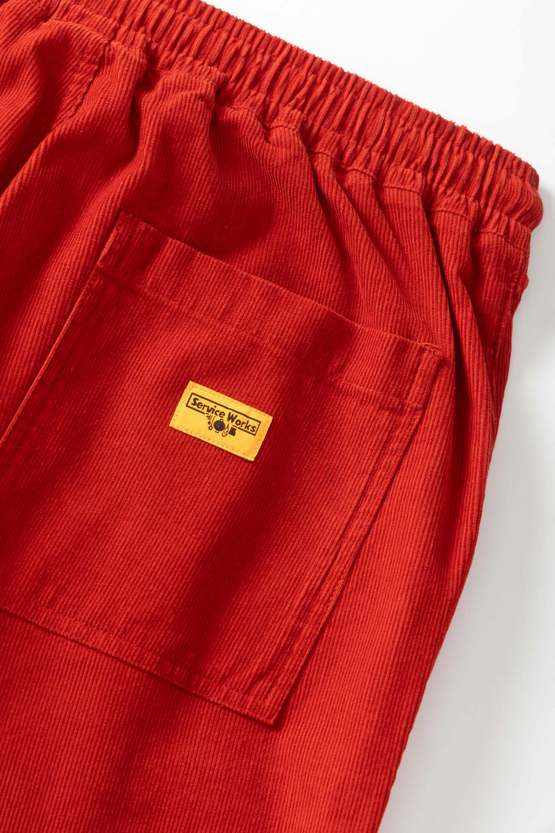 Fine Cord Chef Pants - Red