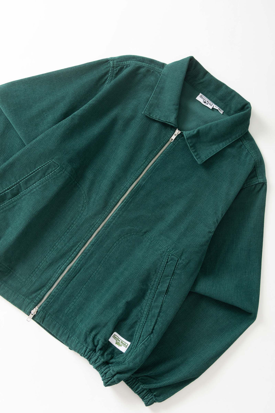 Fine Cord Work Jacket - Green