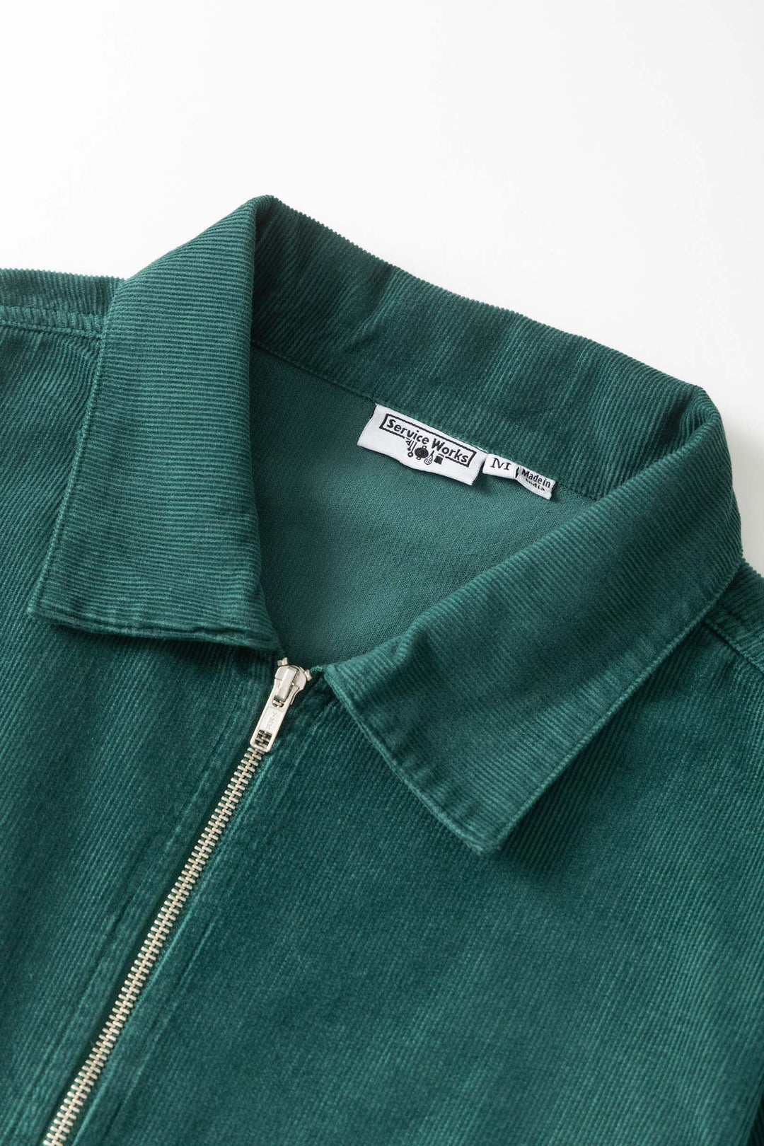 Fine Cord Work Jacket - Green