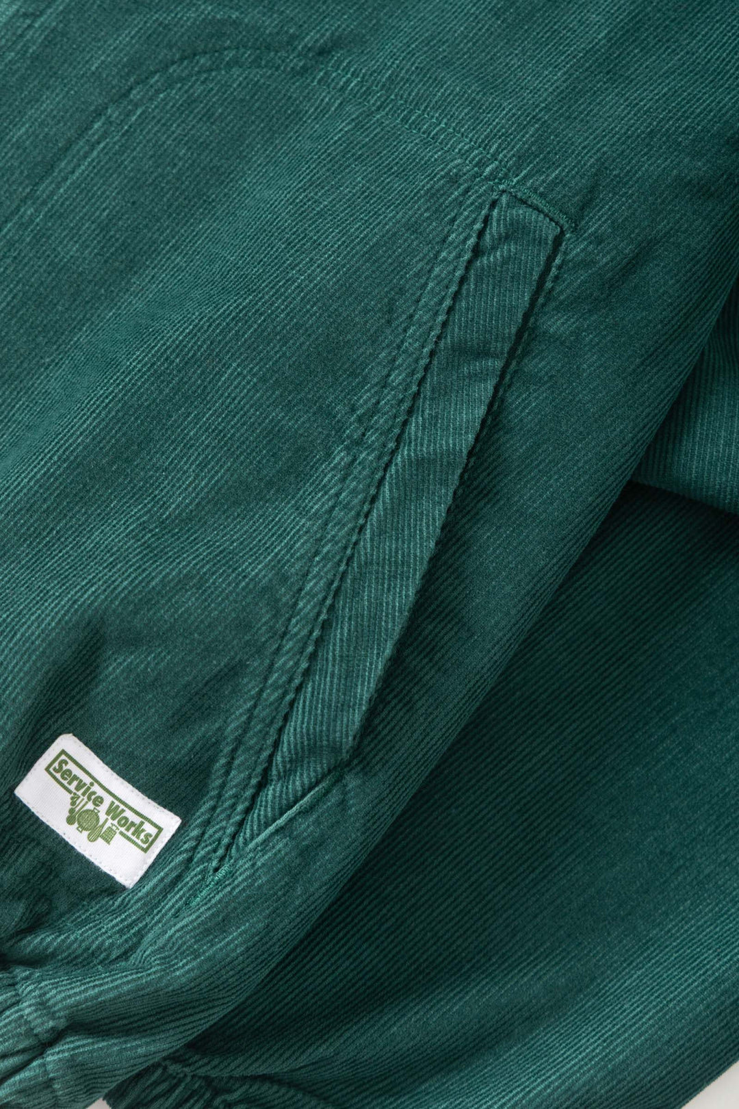 Fine Cord Work Jacket - Green
