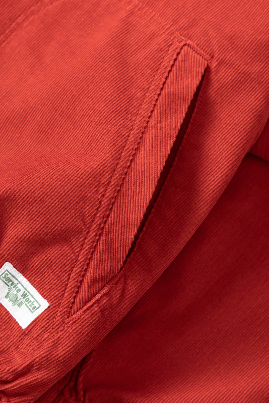 Fine Cord Work Jacket - Red