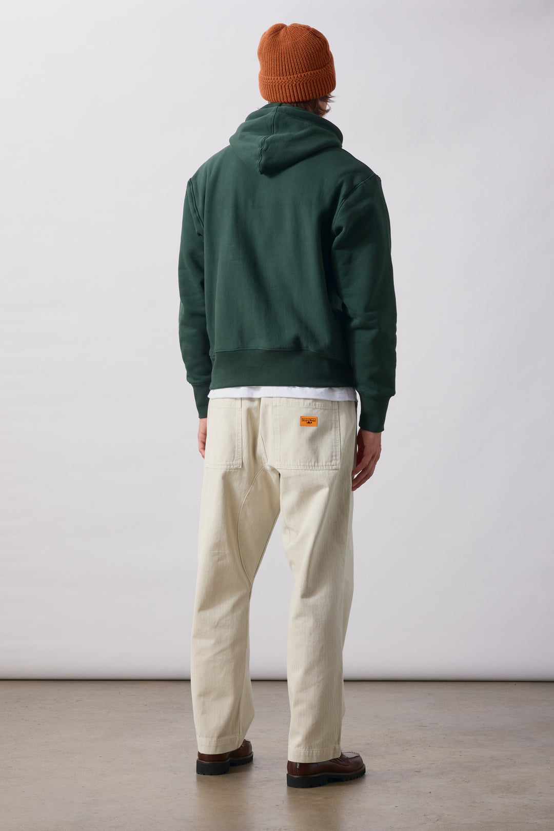 Pigment Herringbone Chef Pants - Bone