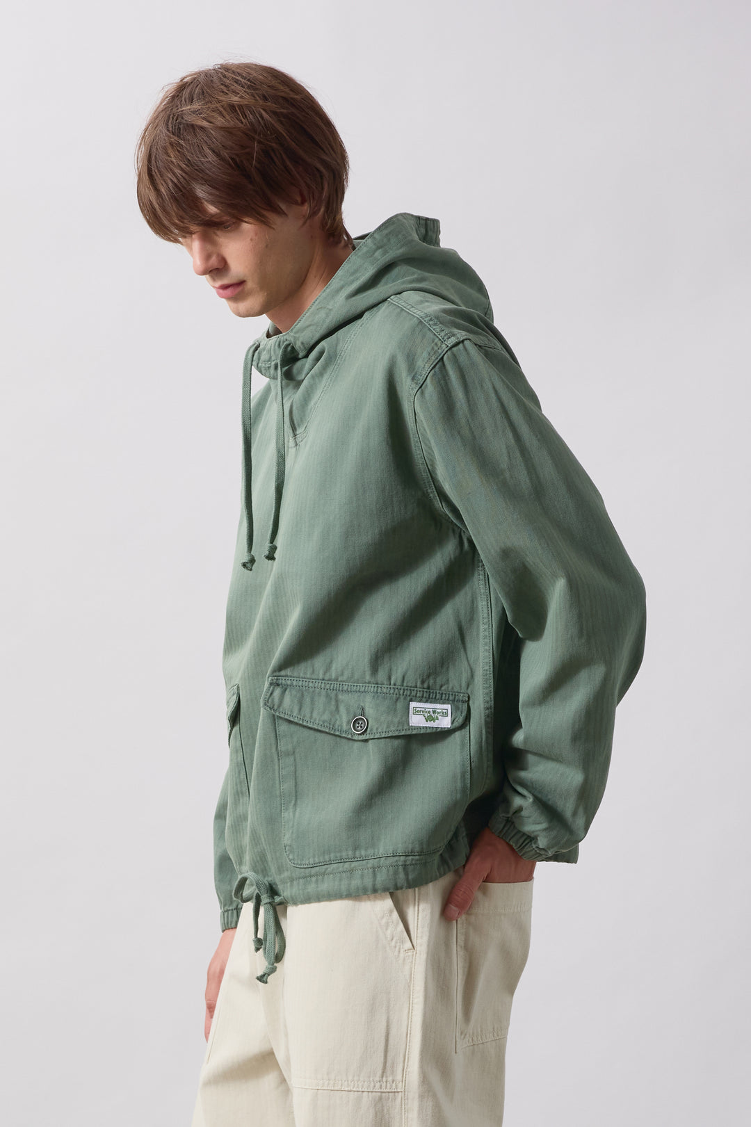 Pigment Herringbone Smock 2.0 - Olive