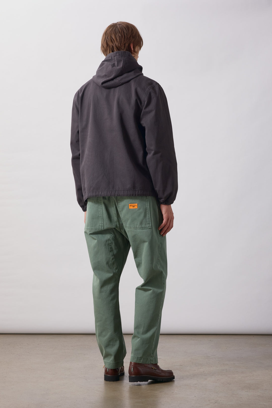 Pigment Herringbone Chef Pants - Olive