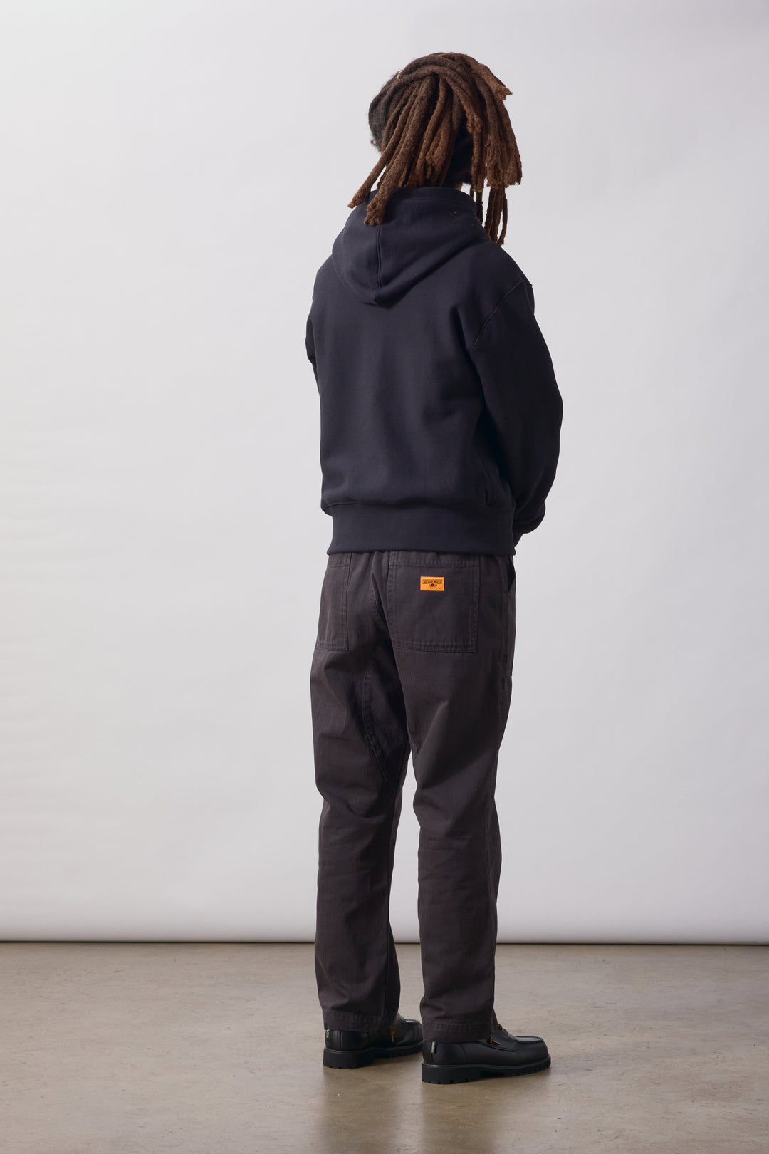 Pigment Herringbone Chef Pants - Black