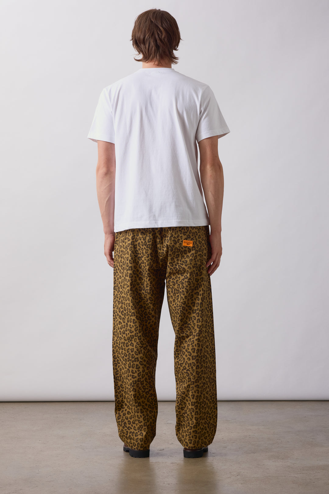 Patterned Easy Chef Pants - Brown Leopard