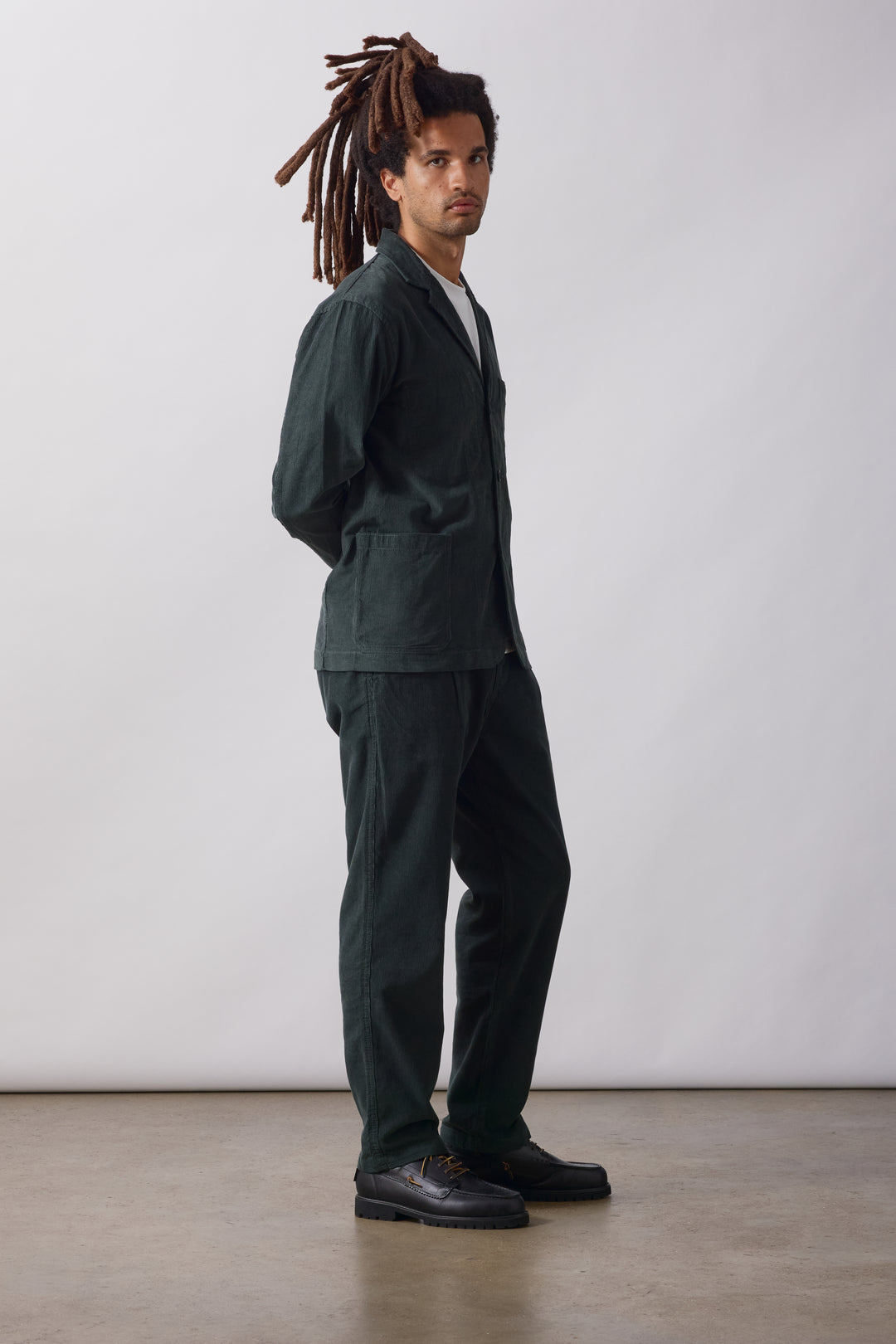Fine Cord Waiter Pants - Jewel