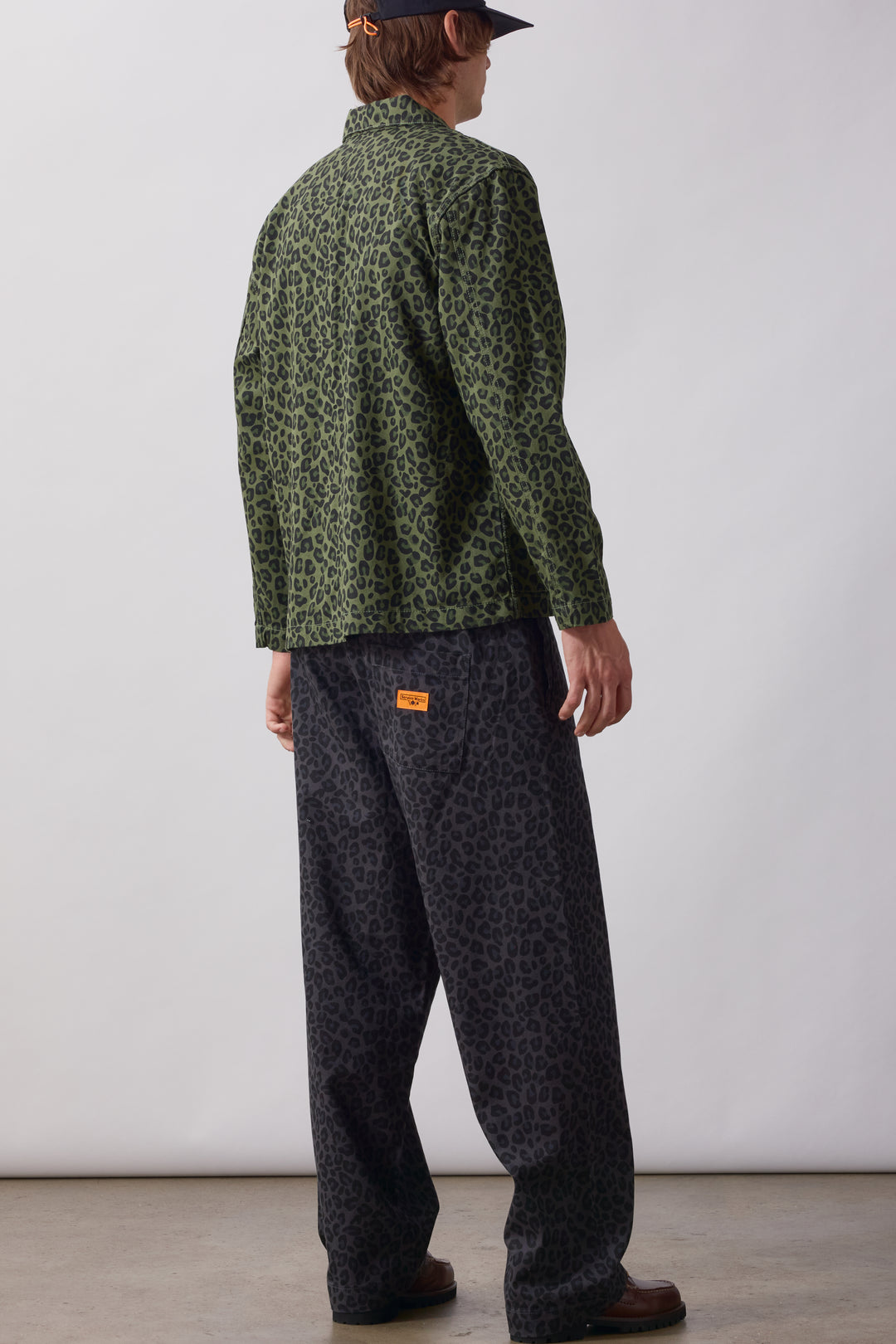 Patterned Easy Chef Pants - Black Leopard