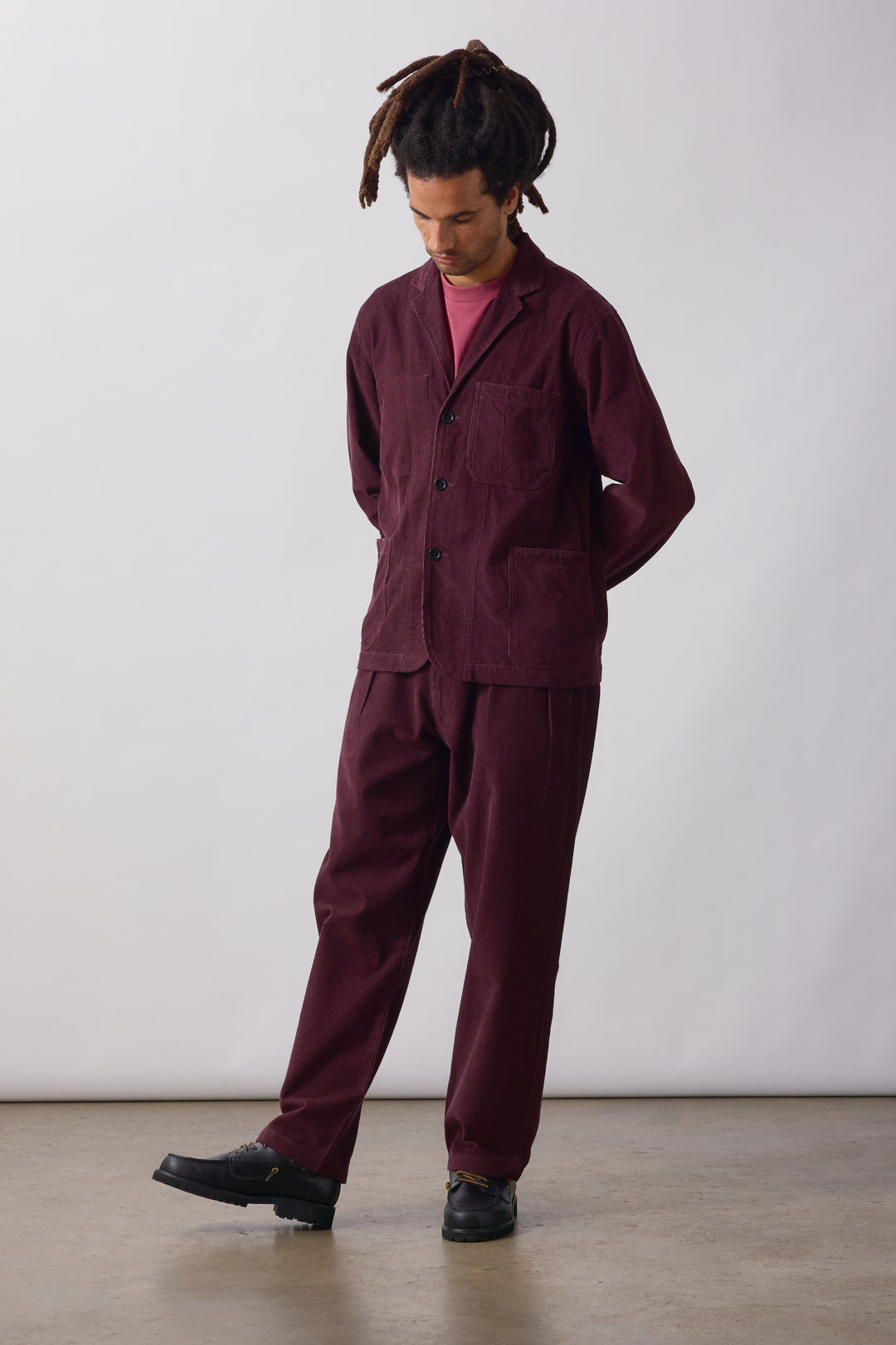 Fine Cord Part Timer Pant - Burgundy