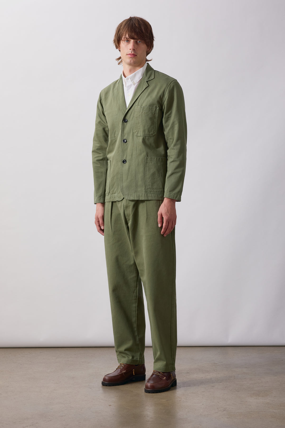 Twill Server Suit Jacket - Olive