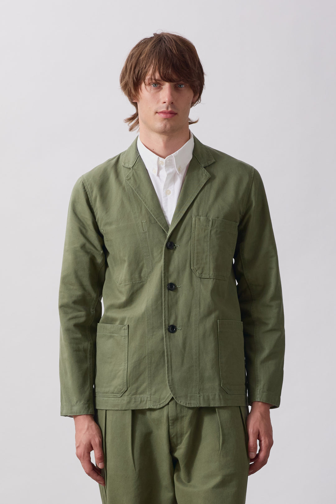 Twill Server Suit Jacket - Olive