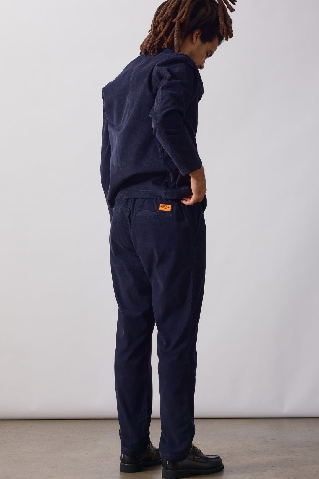 Fine Cord Waiter Pants - Dark Navy