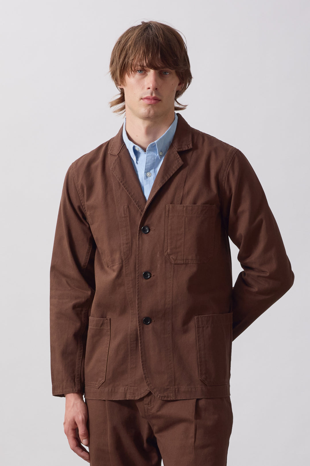 Twill Server Suit Jacket - Brown