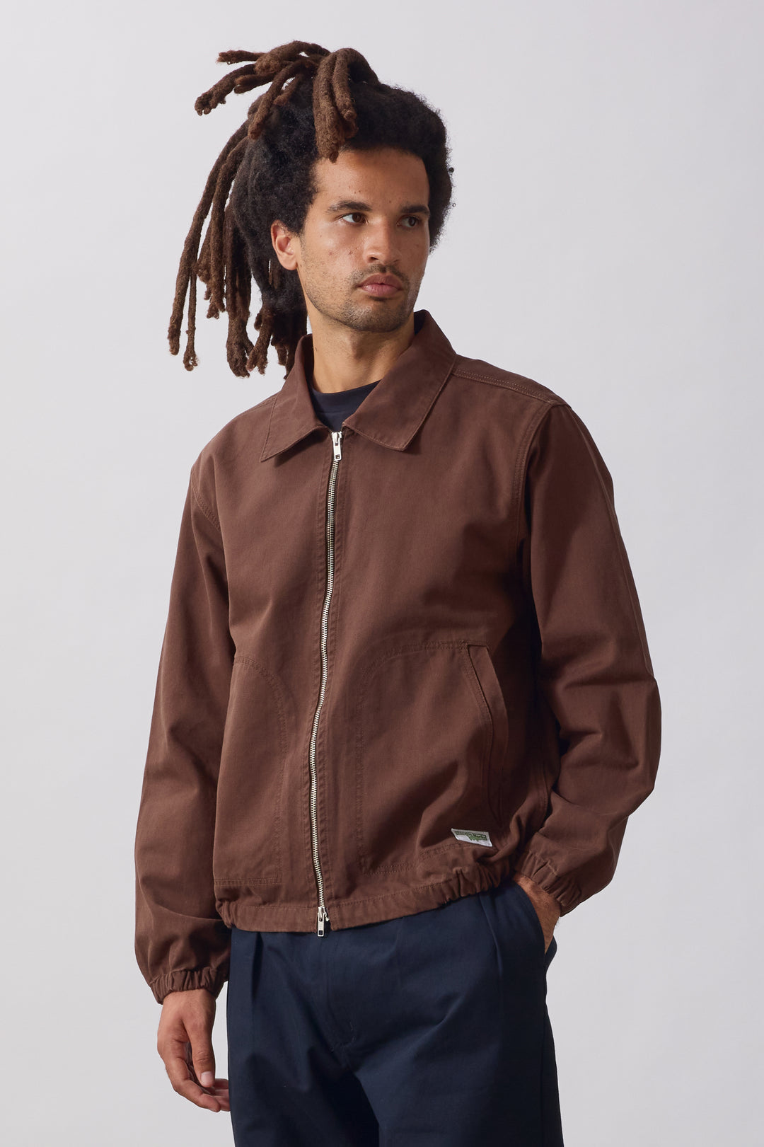 Twill Work Jacket - Brown