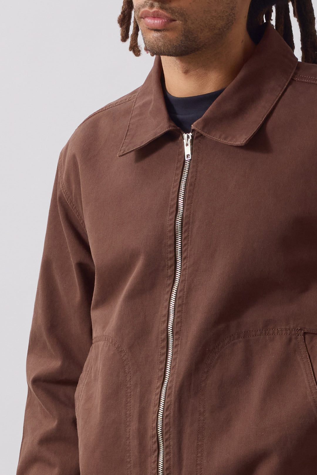 Twill Work Jacket - Brown