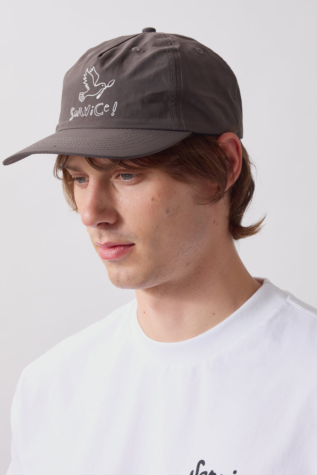 Nylon Dove Cap - Brown
