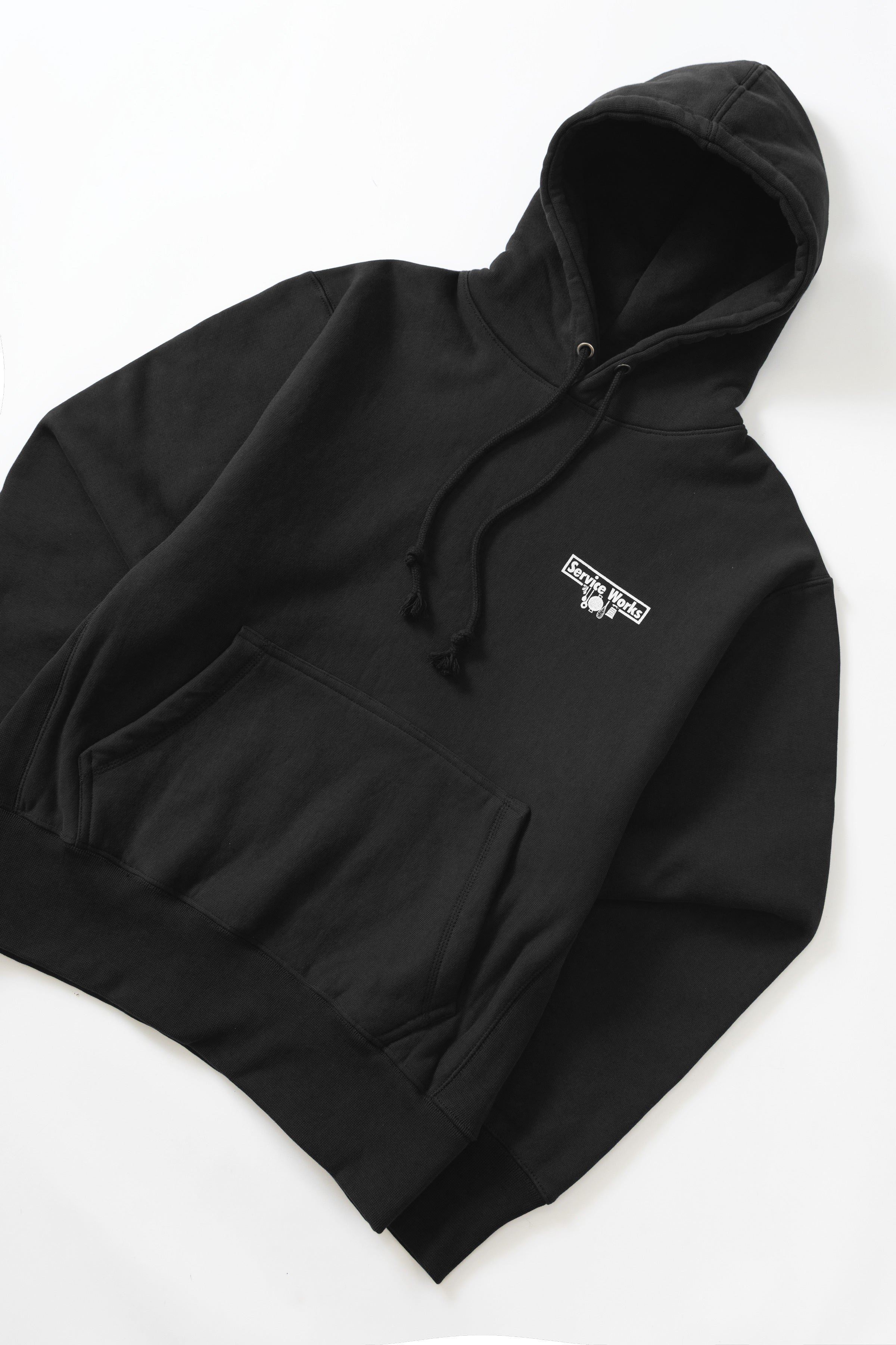 Heavyweight Trademark Hoodie - Black – Service Works London