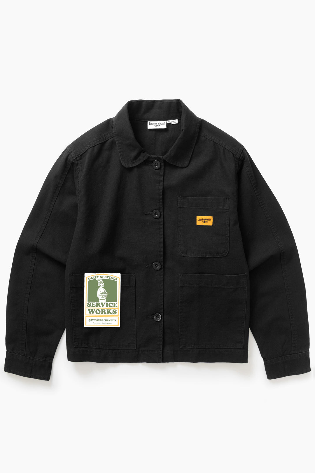 Women's Cropped Work Jacket - Black