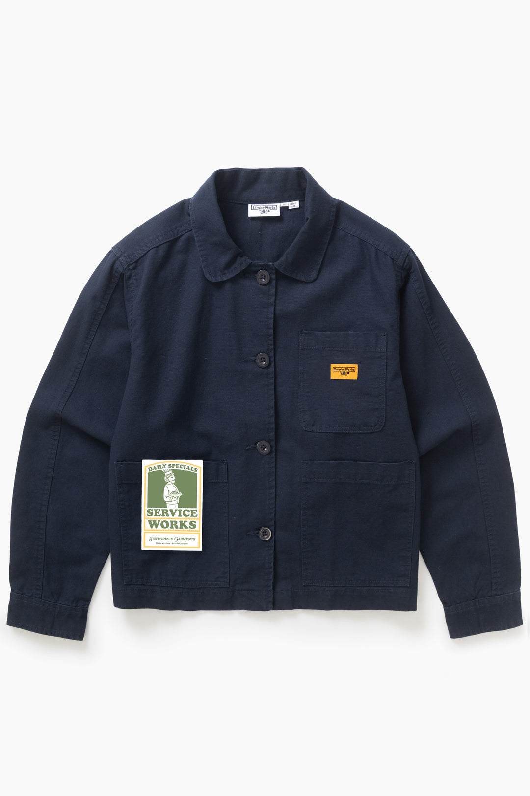 Women's Cropped Work Jacket - Dark Navy