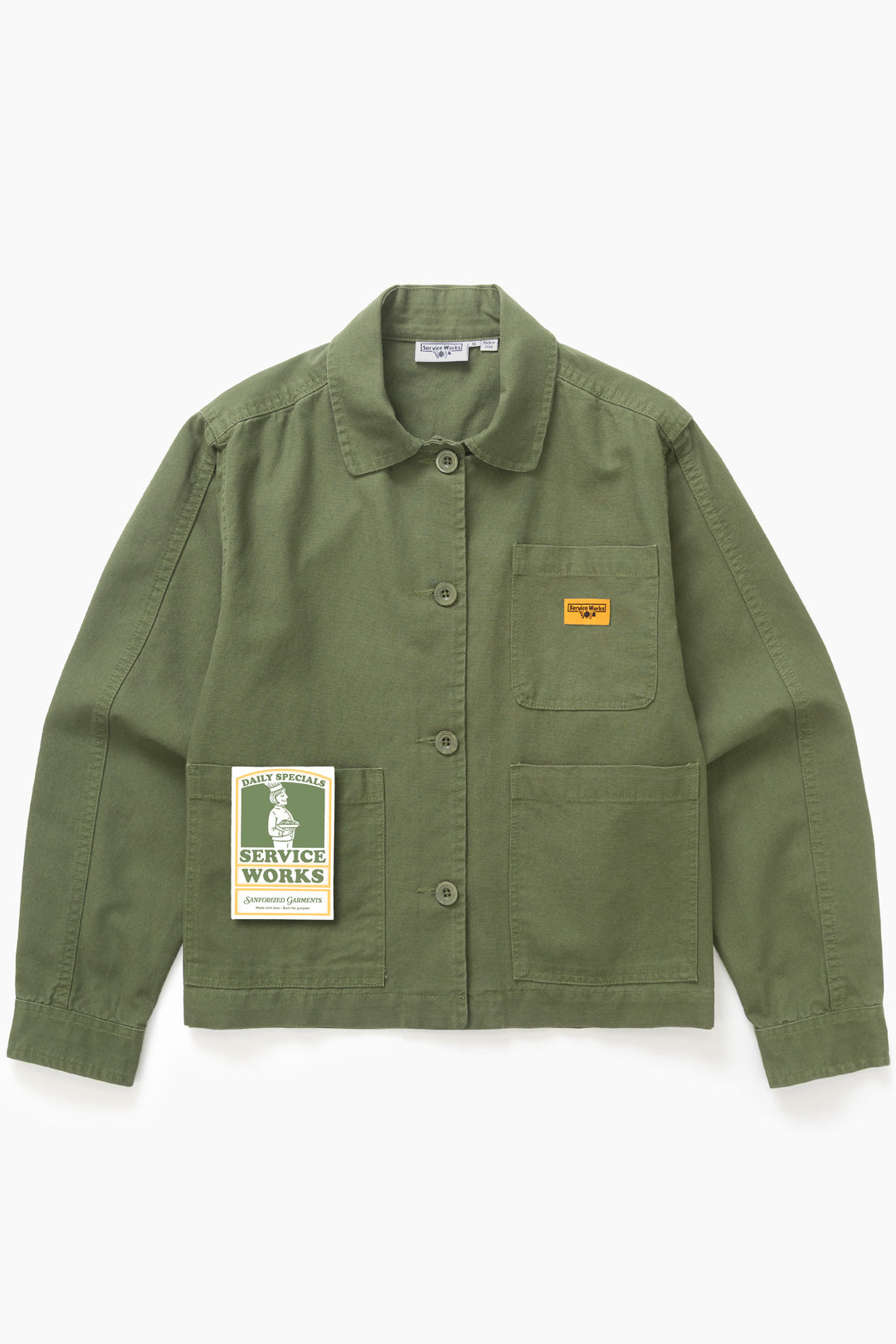 Women's Cropped Work Jacket - Olive