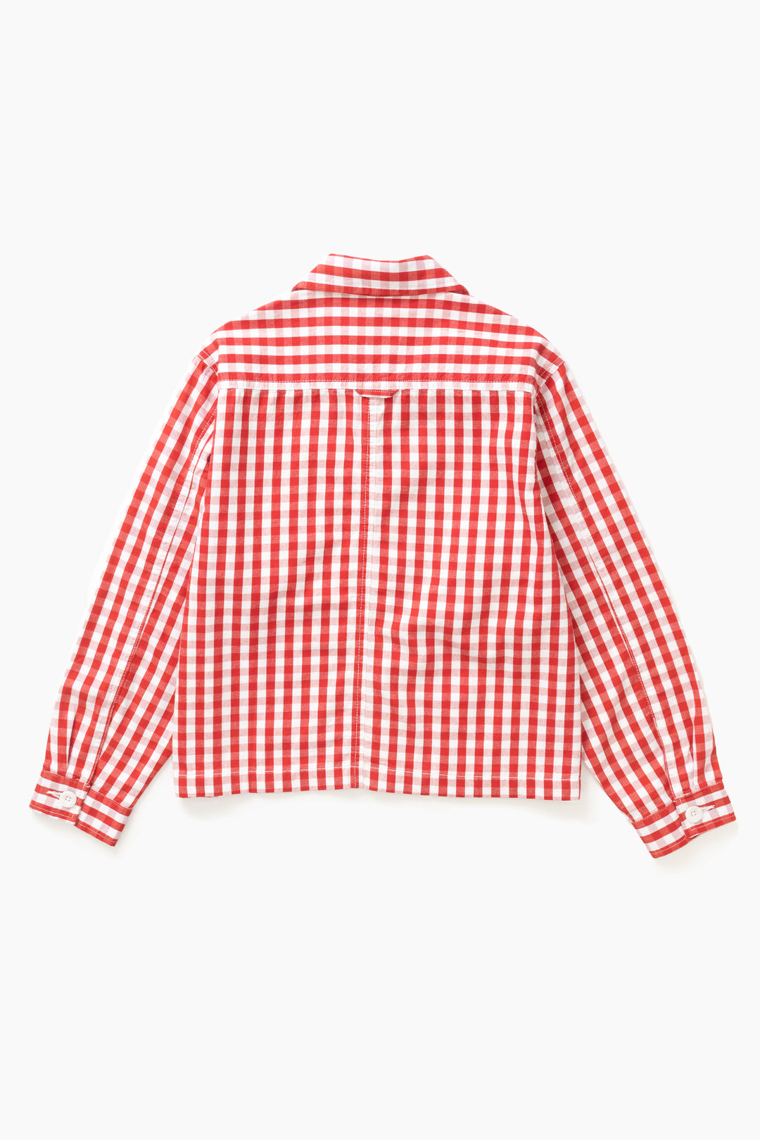 Women's Cropped Work Jacket - Red Gingham
