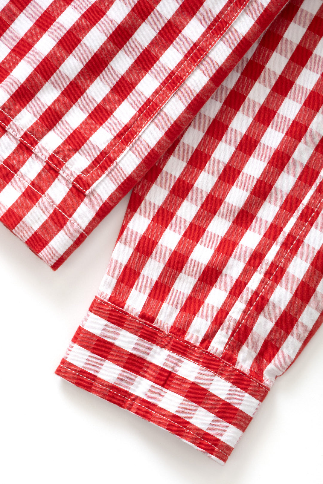 Women's Cropped Work Jacket - Red Gingham