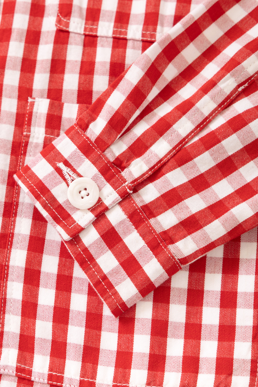 Women's Cropped Work Jacket - Red Gingham