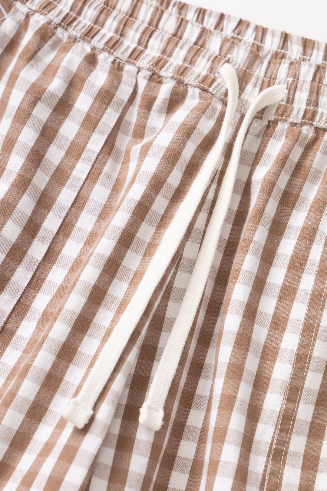 Women's Barrel Pants - Brown Gingham