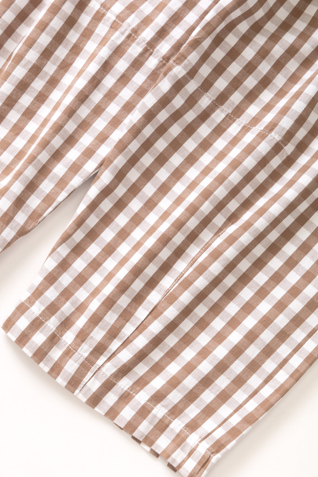 Women's Barrel Pants - Brown Gingham