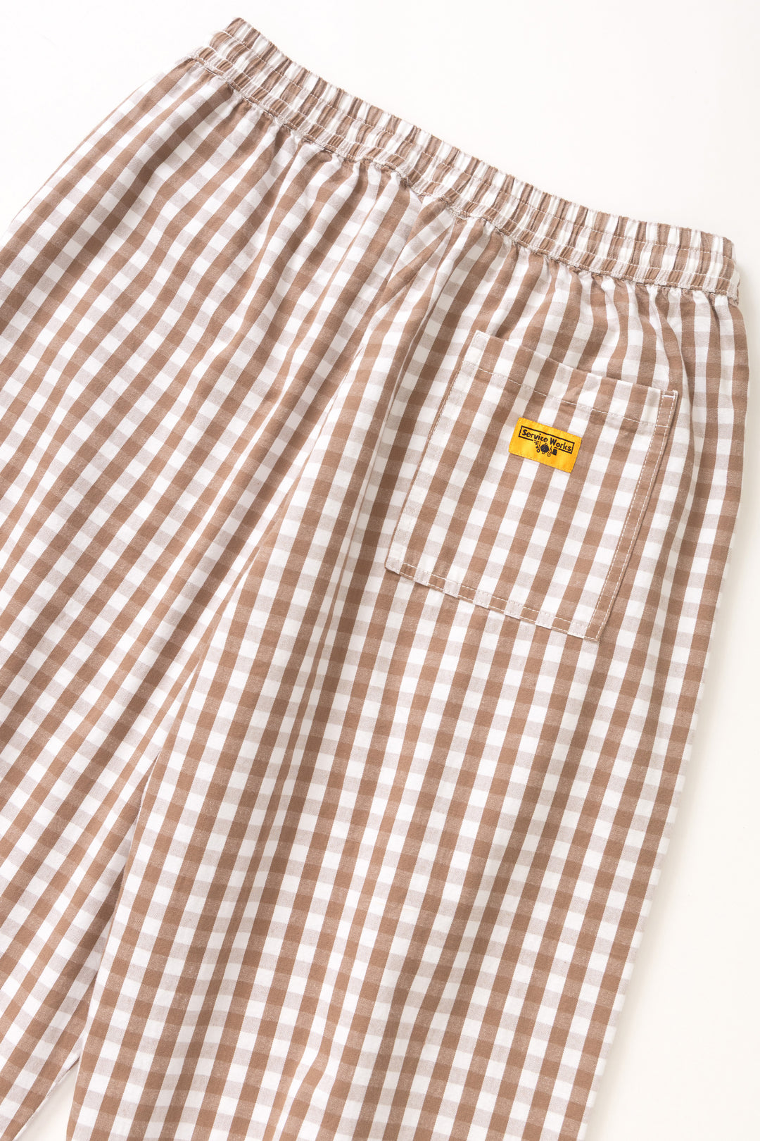 Women's Barrel Pants - Brown Gingham